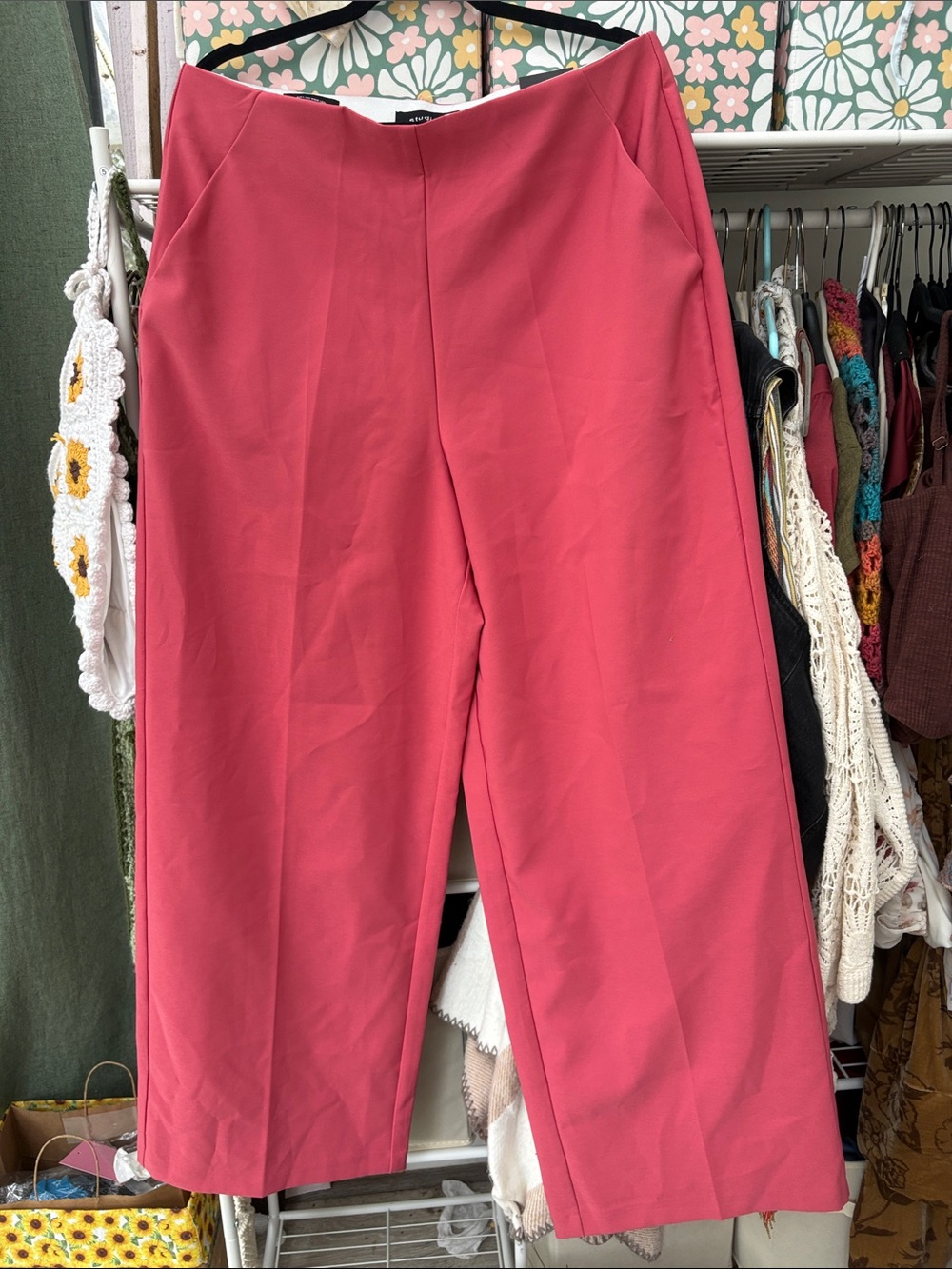 torrid Wide-Leg Pants in Coral Pink